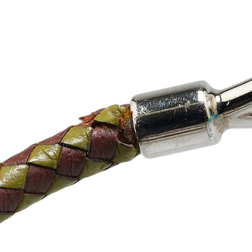 Jumbo Bracelet Leather Brown and Green