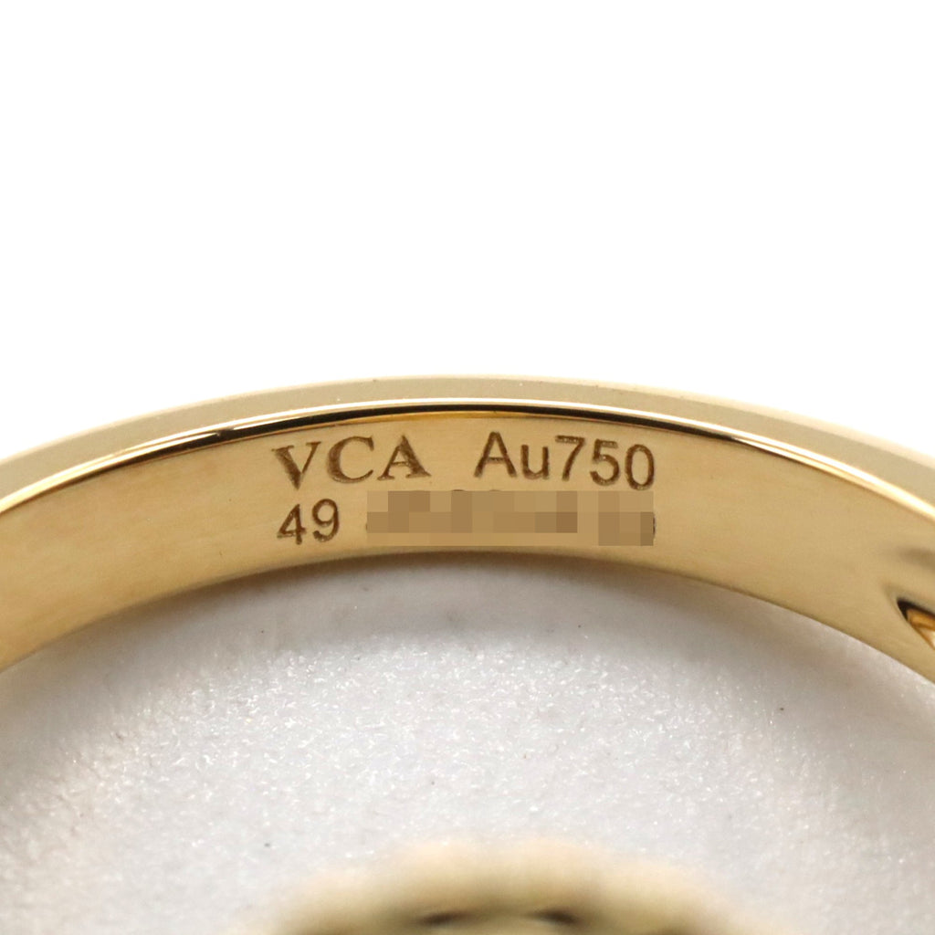 Vintage Alhambra Ring 18K Yellow Gold and Onyx