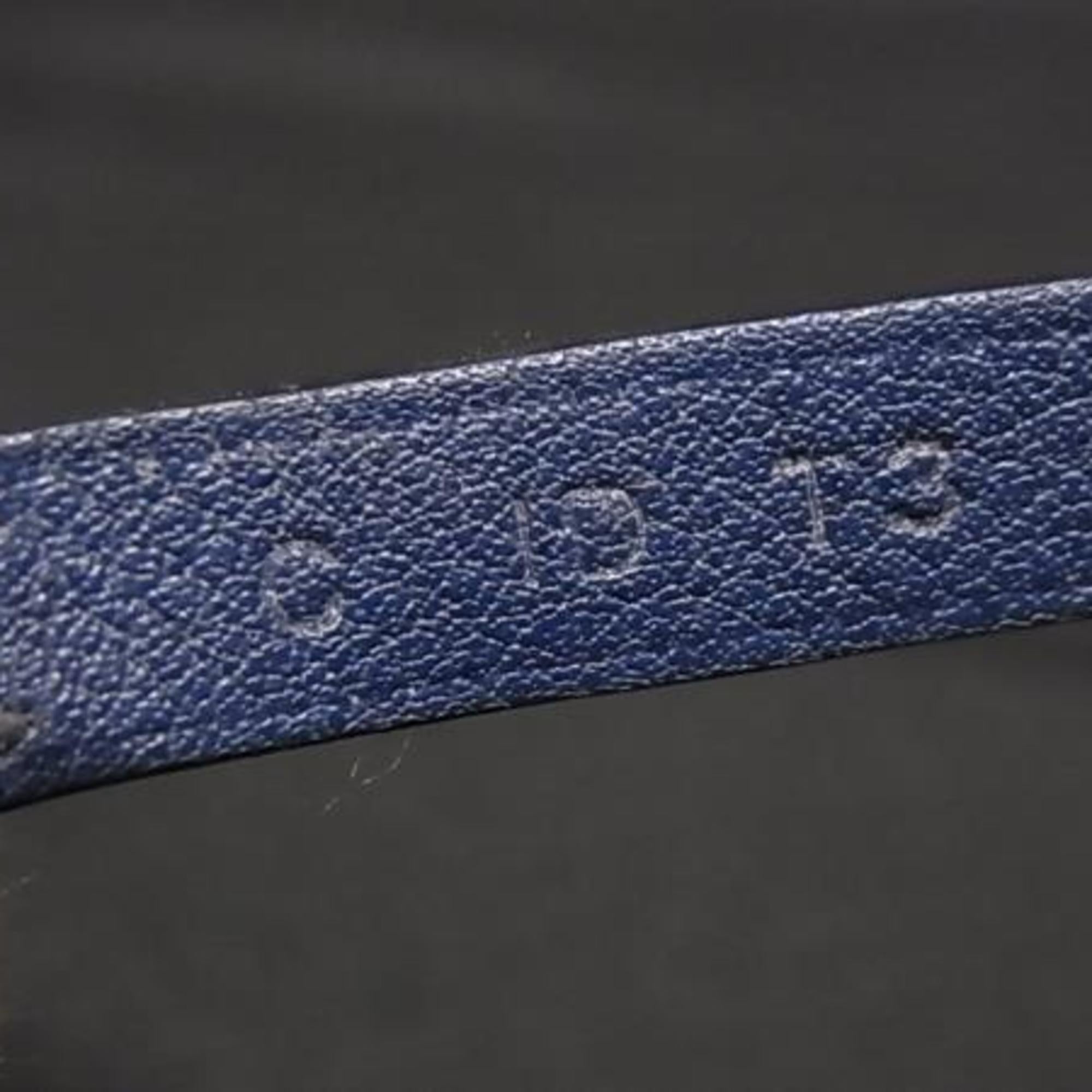 Etrier Double Tour Bracelet Swift Leather Blue