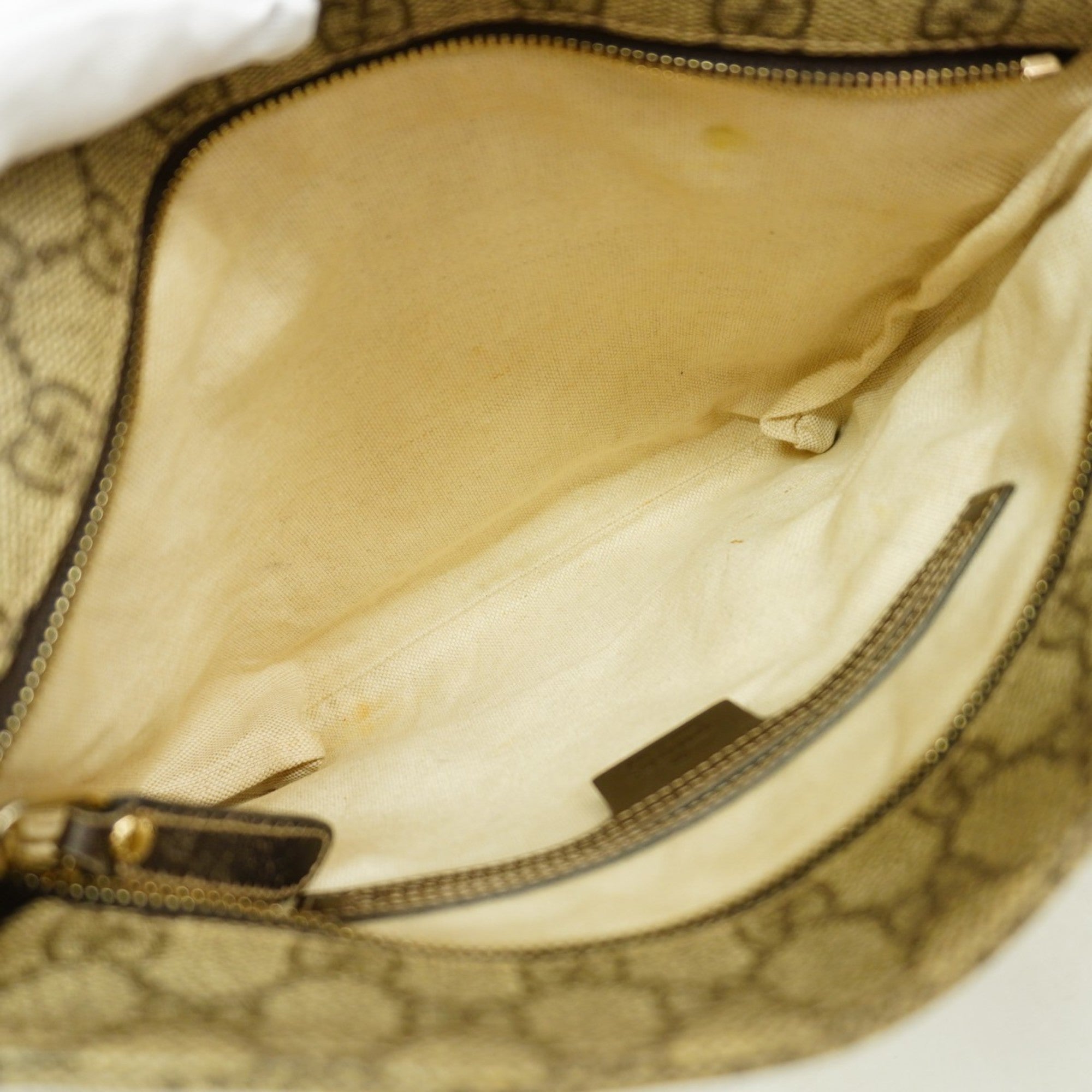 Front Zip Flat Messenger Bag GG Coated Canvas Medium
