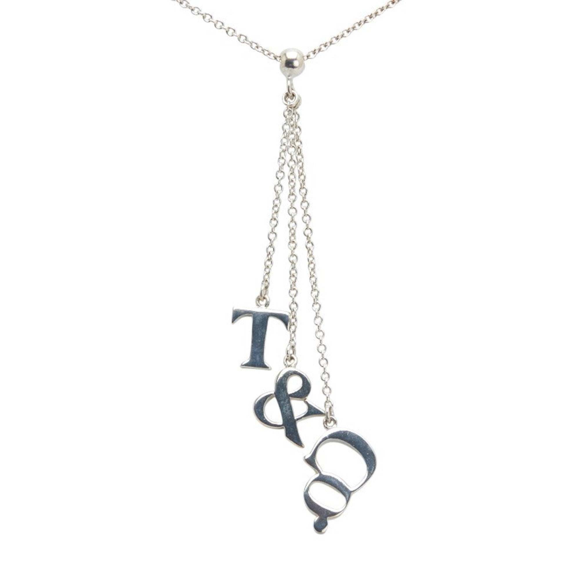 T Pendant Necklace Sterling Silver