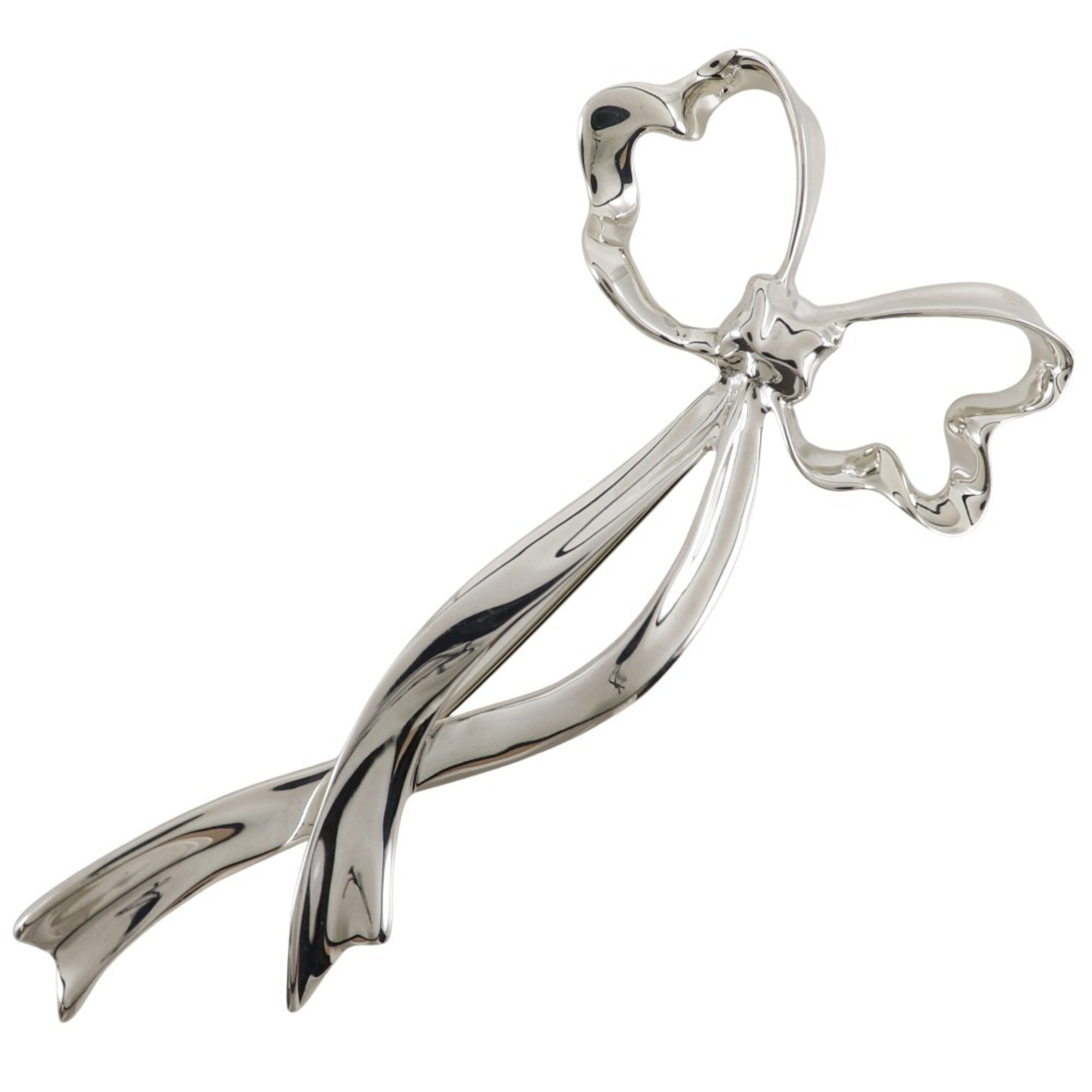 Ribbon Brooch Sterling Silver