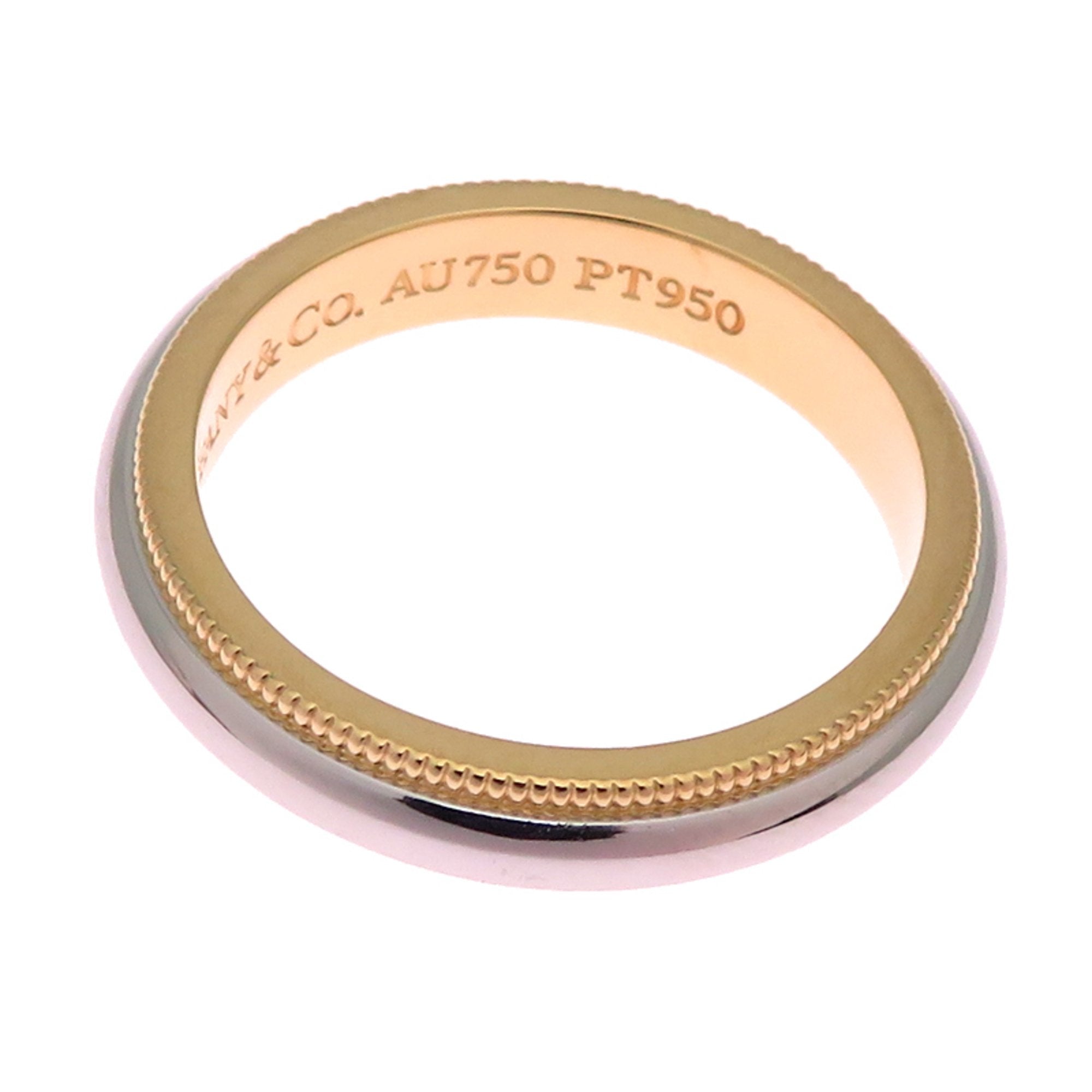 Milgrain Ring 18K Yellow Gold and Platinum