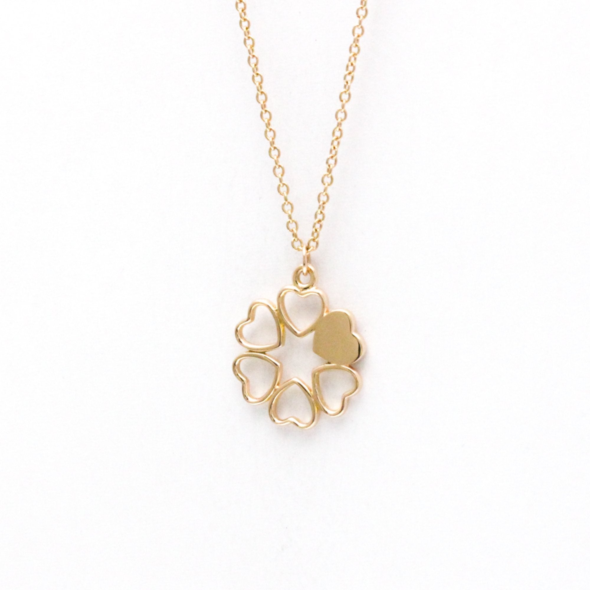 Crown Of Hearts Pendant Necklace 18K Rose Gold