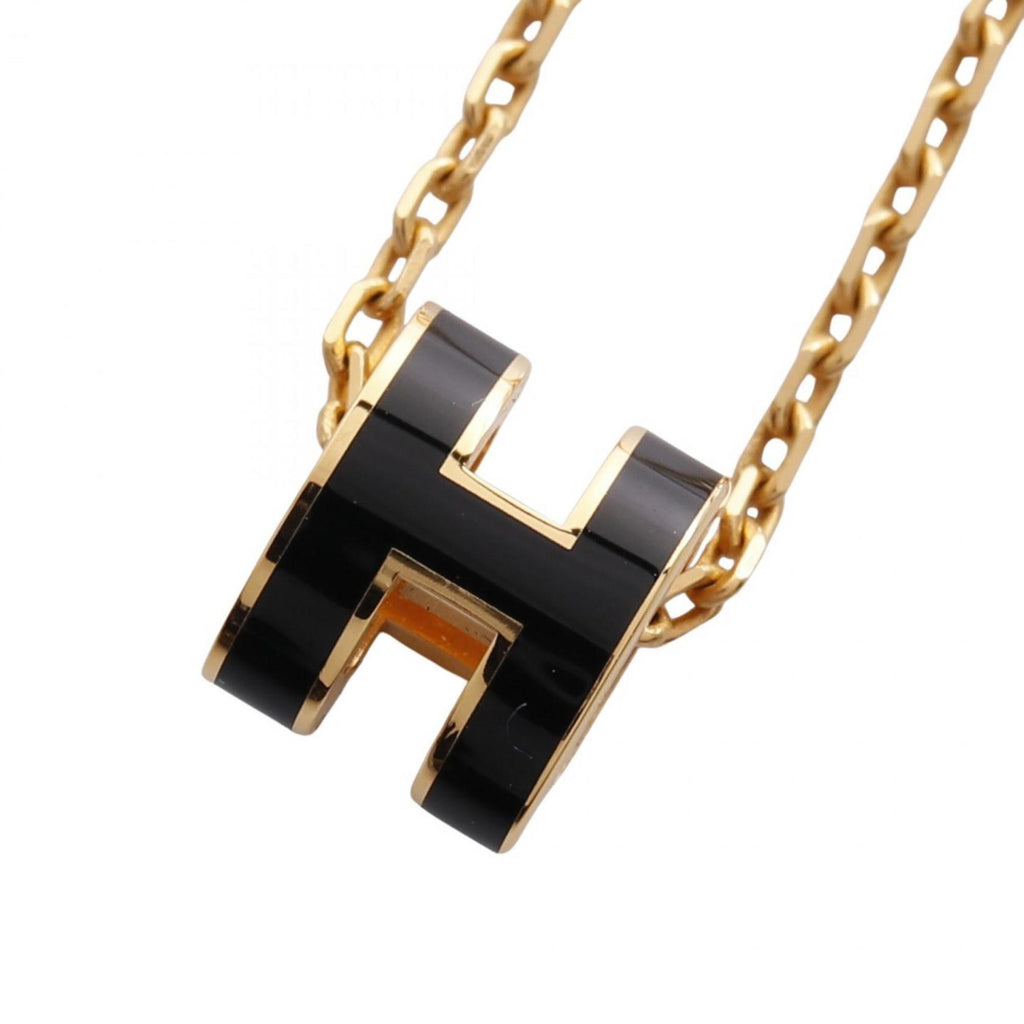 Pop H Pendant Necklace Gold-Tone Metal