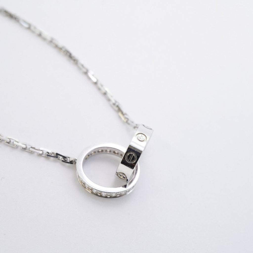 Pendant Necklace 18K White Gold with Diamonds