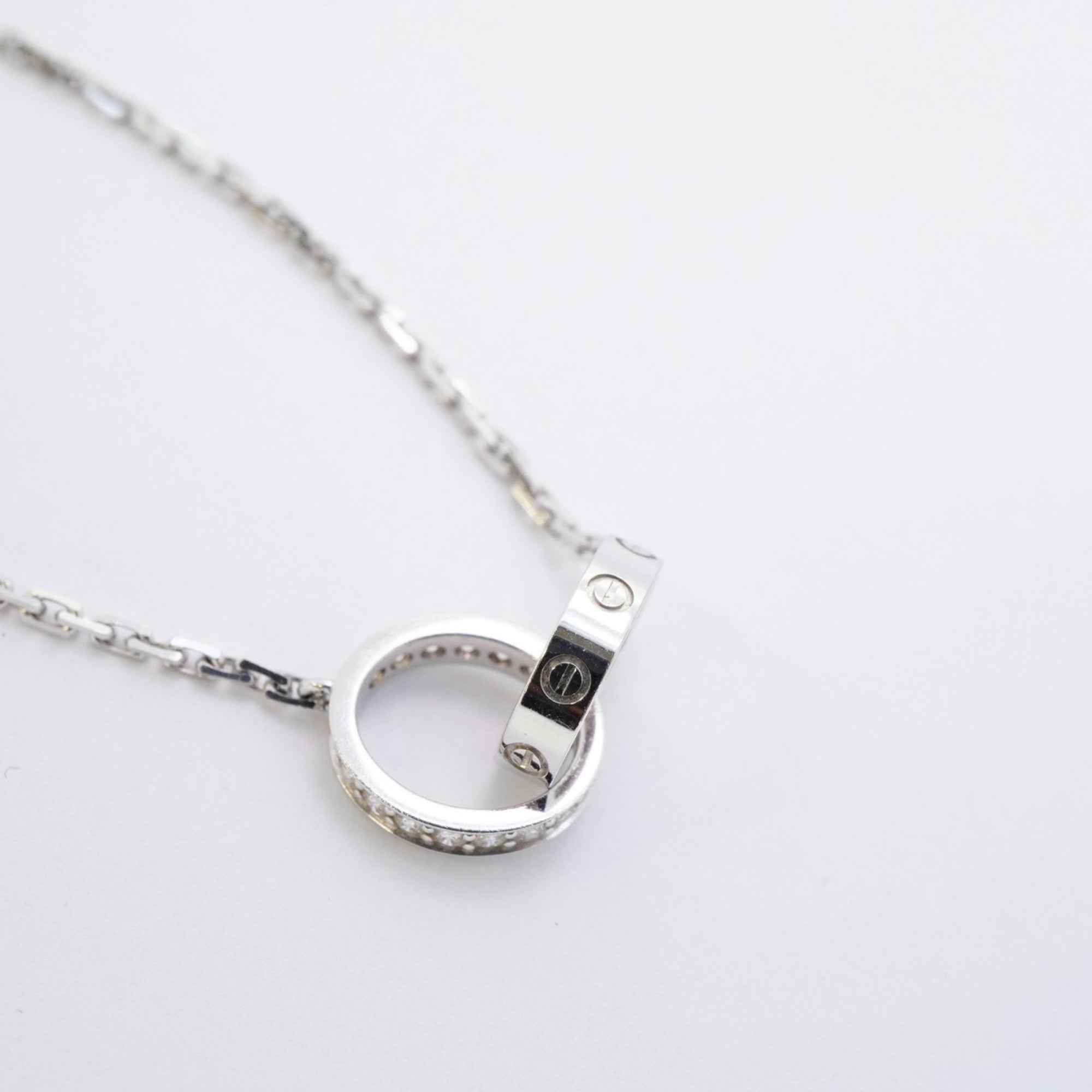 Pendant Necklace 18K White Gold with Diamonds