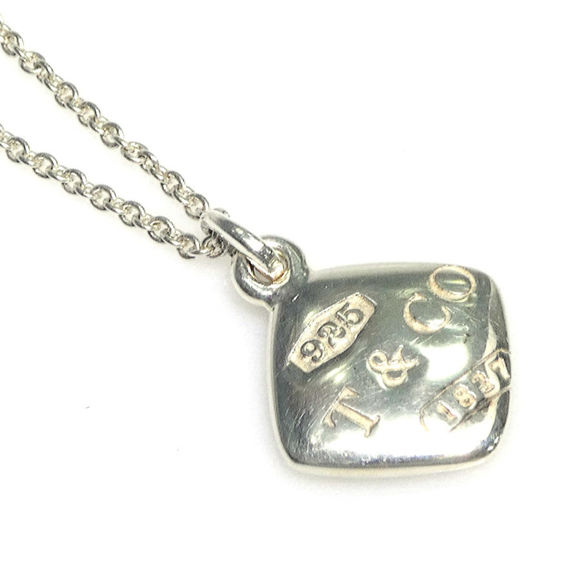 Montage Cushion Pendant Necklace Sterling Silver