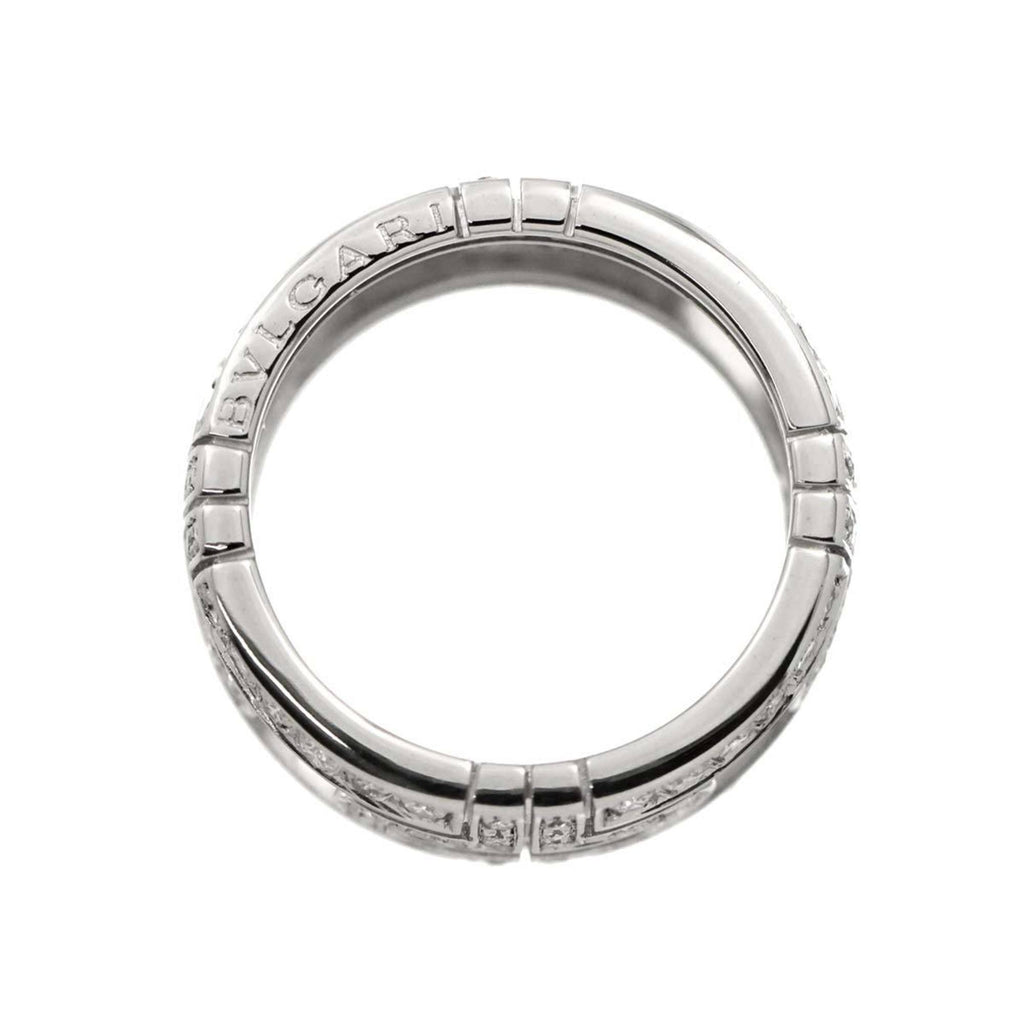 One Band Ring 18K White Gold With Pavé Diamonds