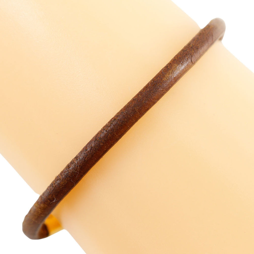 Bracelet Gold and Leather