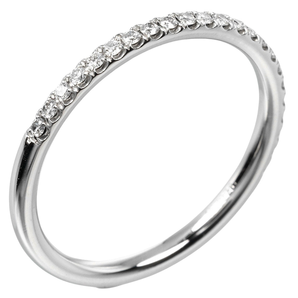 Micro Pave Band Ring Platinum with Diamond Small