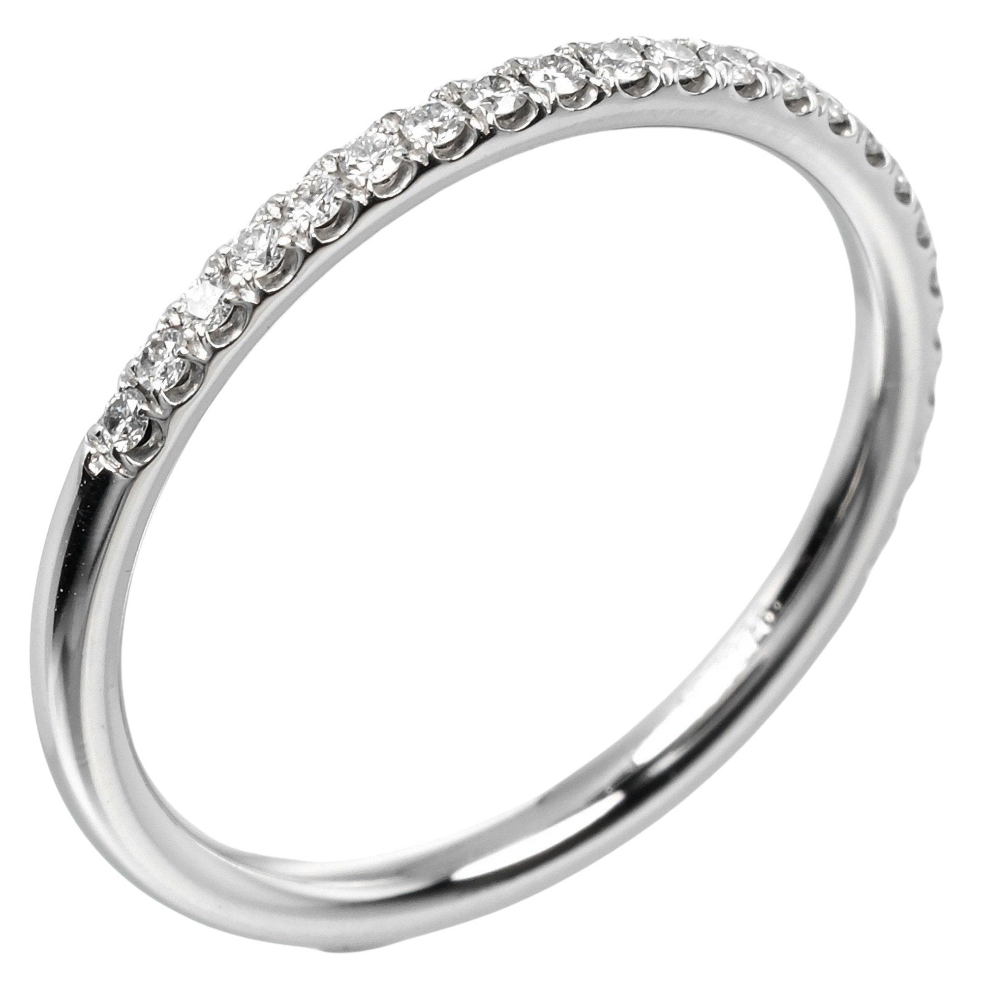 Micro Pave Band Ring Platinum with Diamond Small
