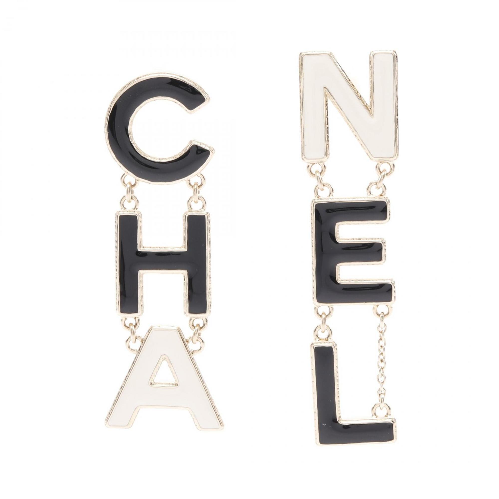 Earrings Logo Gold-Tone Metal