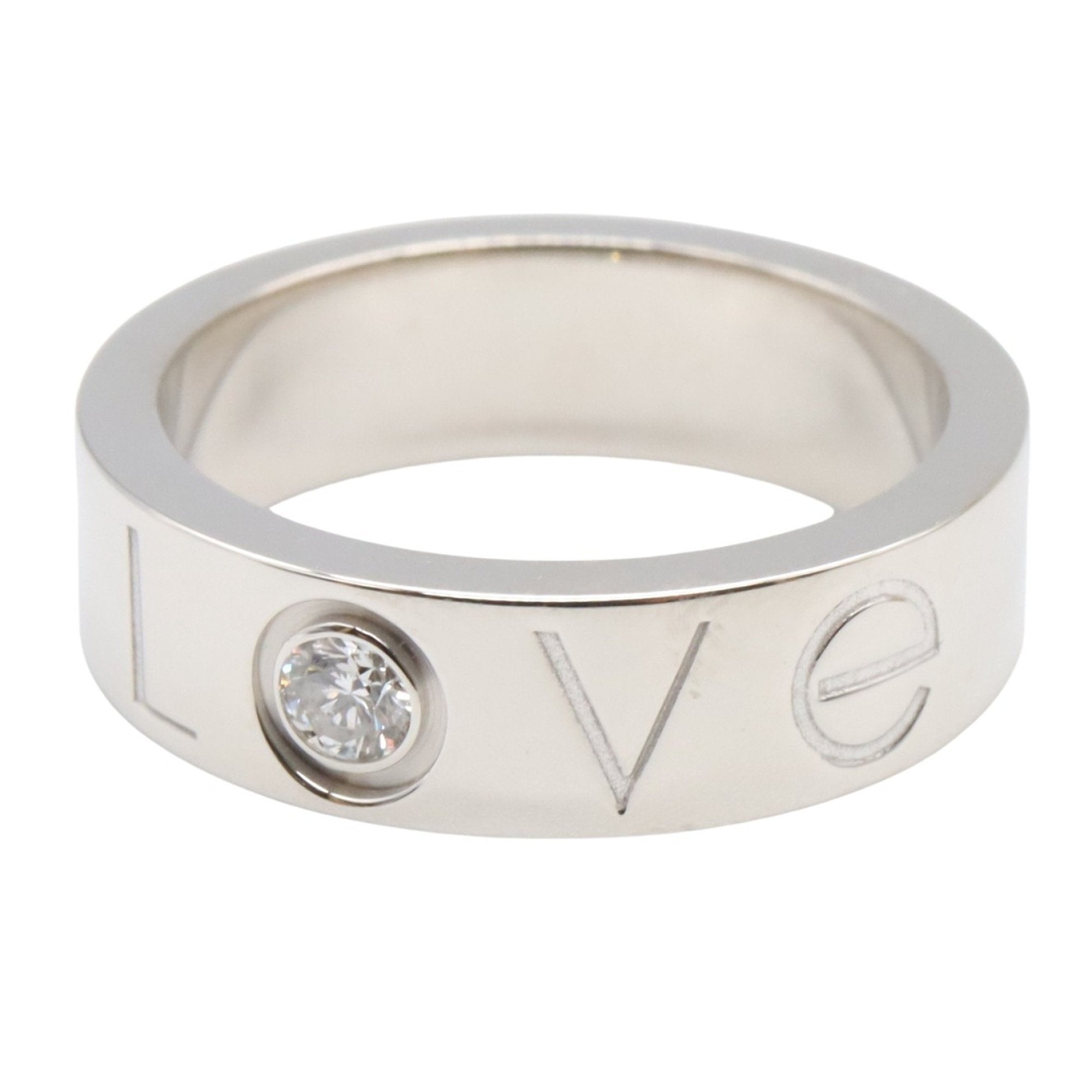 Love Ring 18K White Gold with Diamond