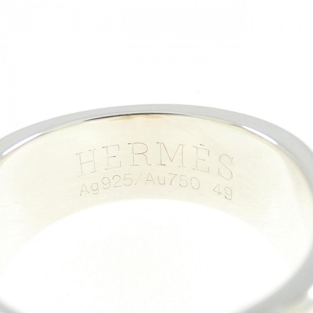 Band Ring Sterling Silver and 18K Yellow Gold