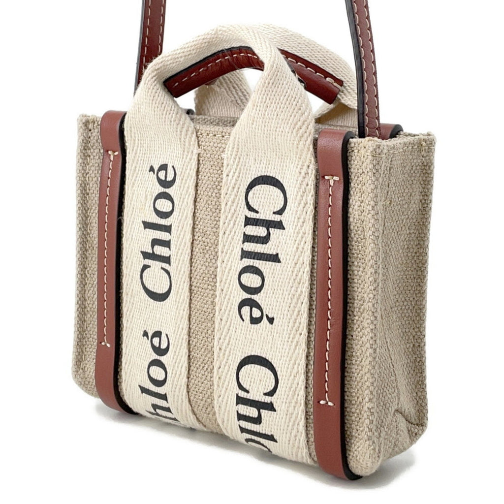 Woody Convertible Tote Canvas with Leather Small