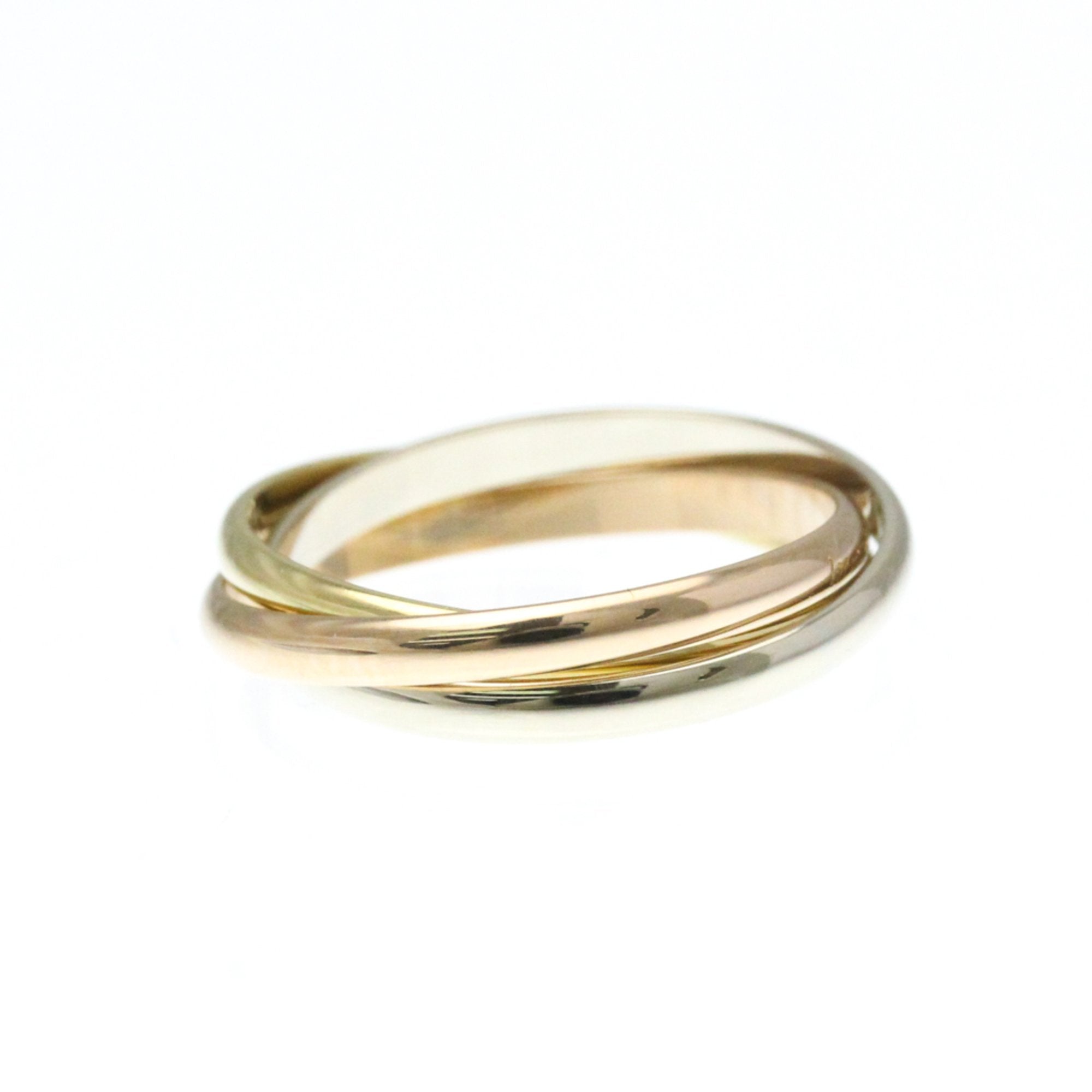 Vendome Louis Cartier Band Ring 18K Tricolor Gold