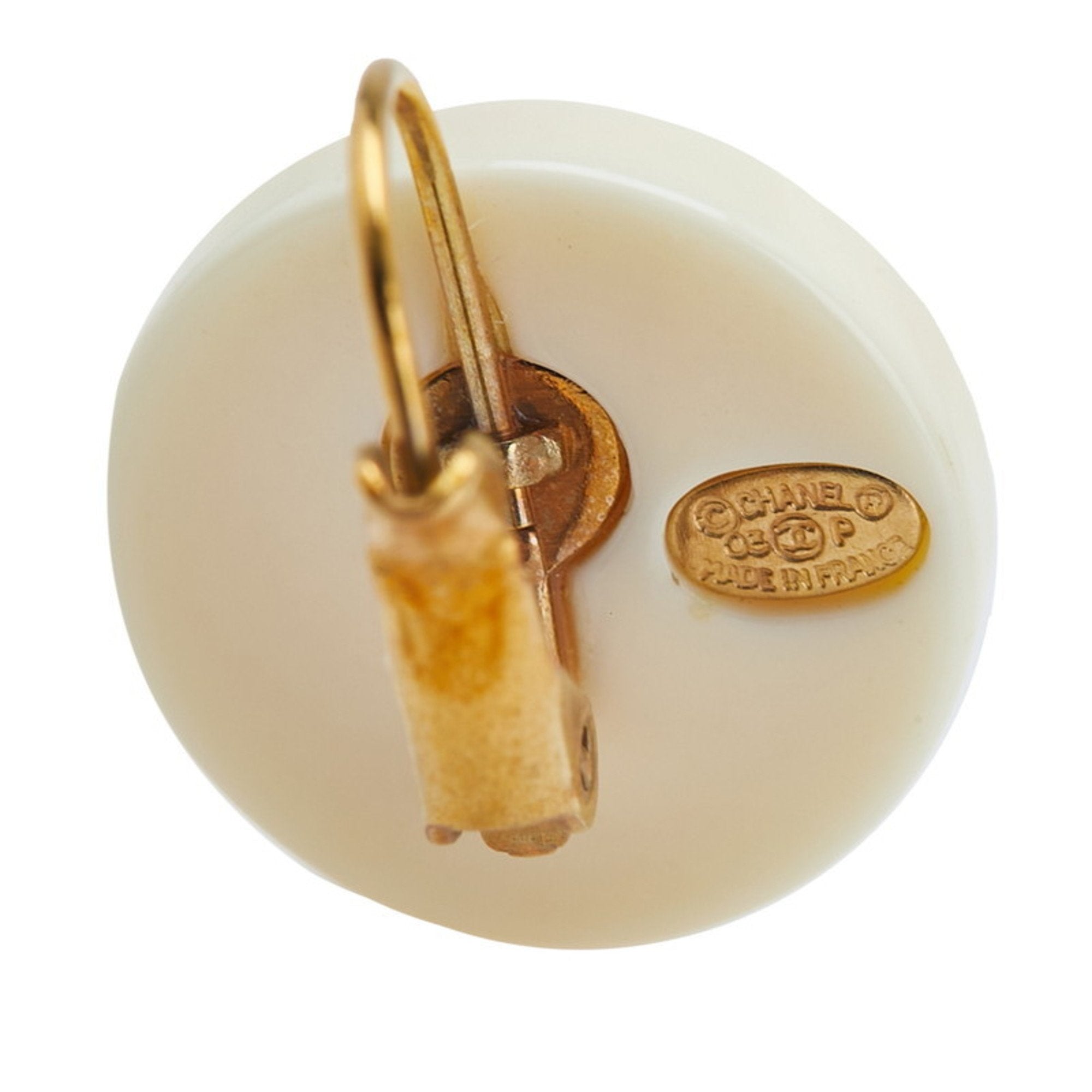 Camellia Earrings Gold and Plastic