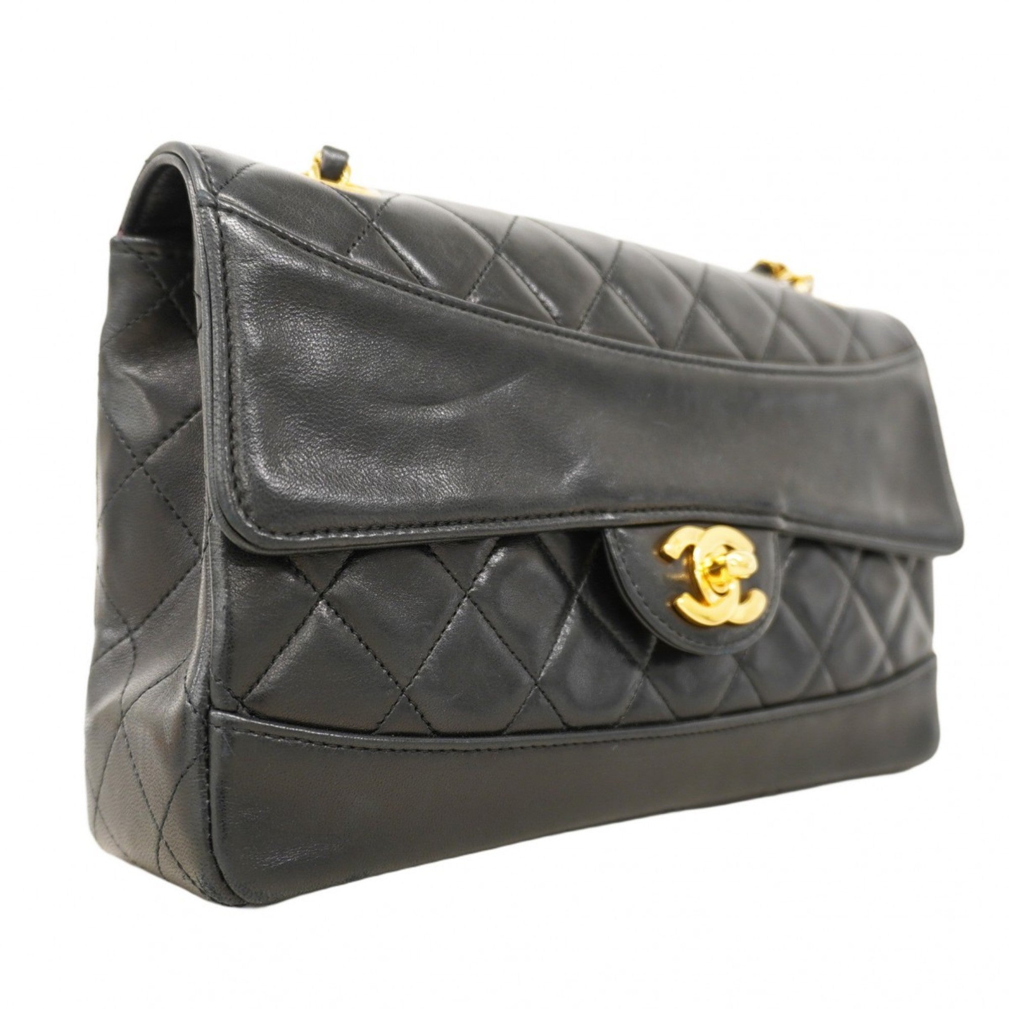 Vintage CC Chain Flap Bag Quilted Lambskin Medium