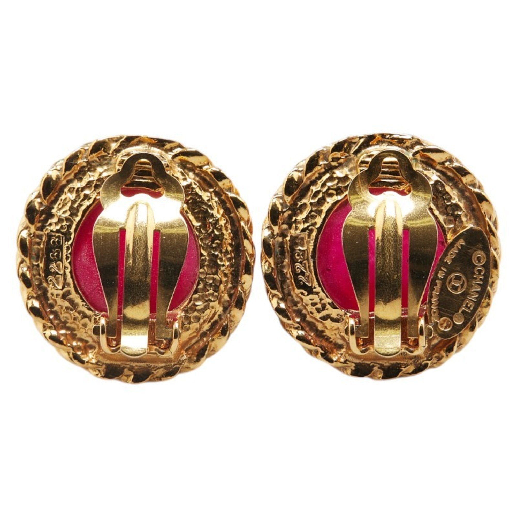 Vintage Earrings Gold-Tone Metal