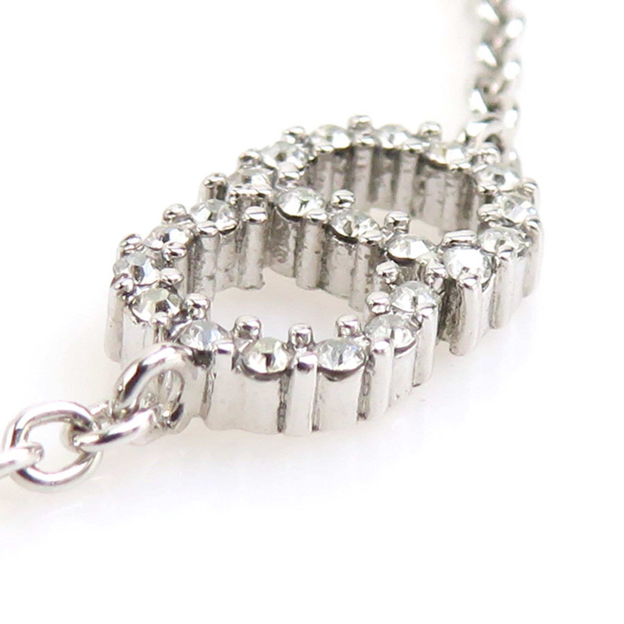Bracelet Metal and Rhinestone Silver