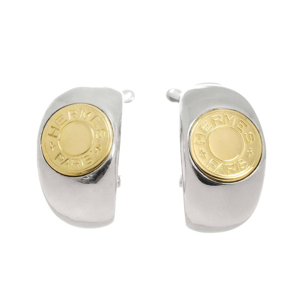 Clip-On Earrings Clip-On Silver and 18K Yellow Gold