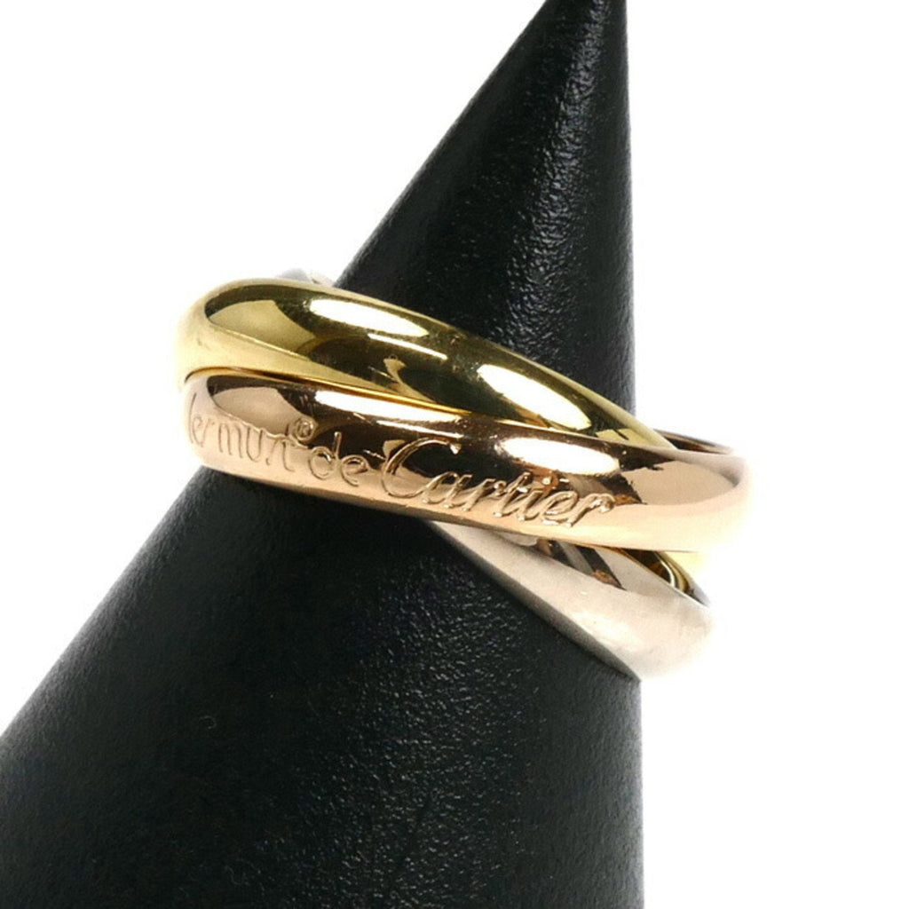 Vendome Louis Cartier Band Ring 18K Tricolor Gold