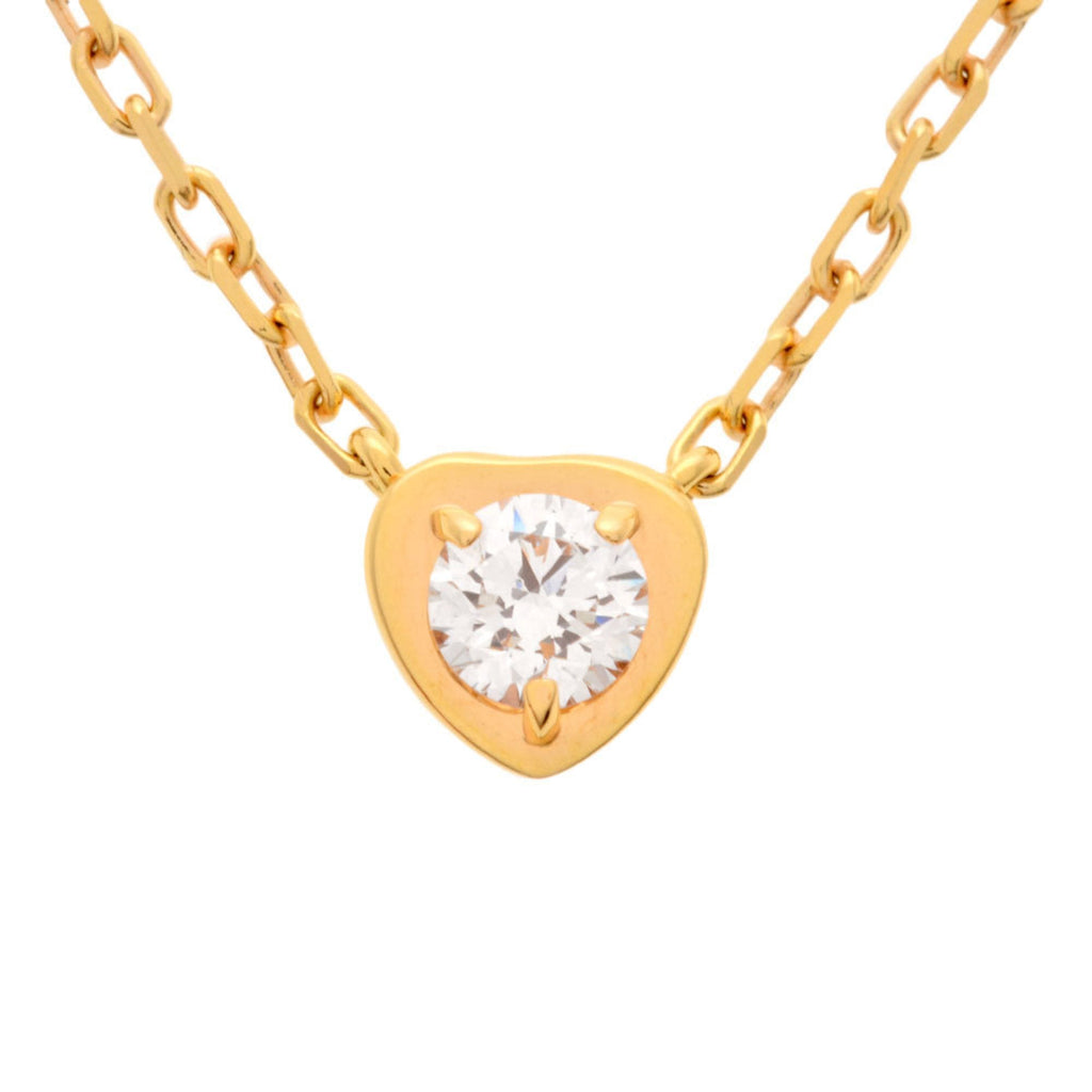 Heart Pendant Necklace 18K Rose Gold with Diamond