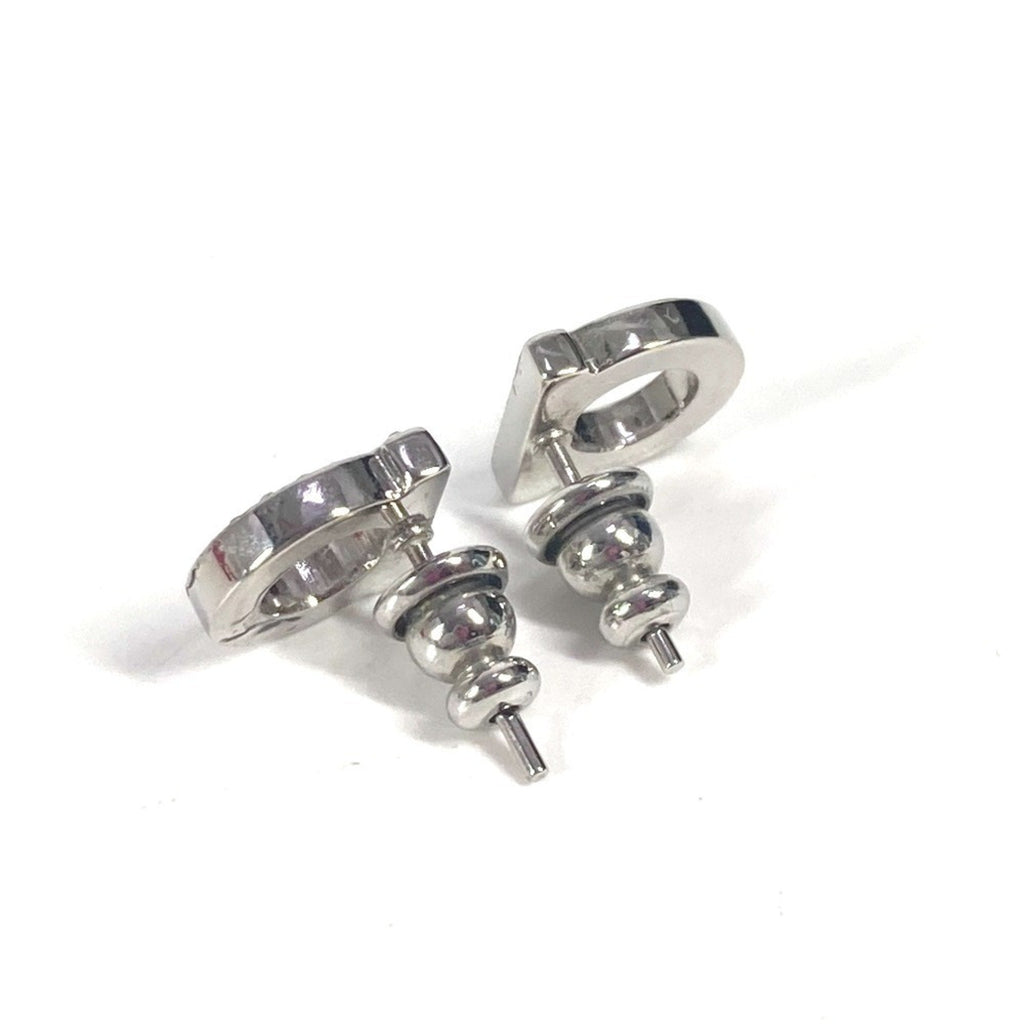 Earrings Rhinestone Silver-Tone Metal