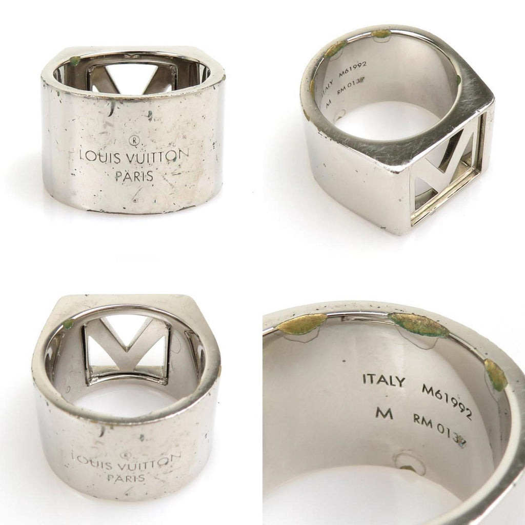Chivalier V Square Ring Metal Silver
