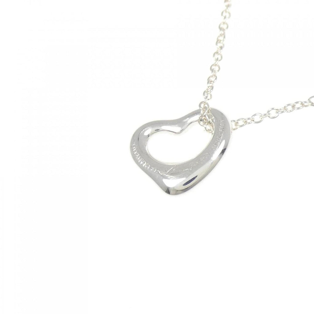 Open Heart Pendant Necklace Sterling Silver 9.7mm