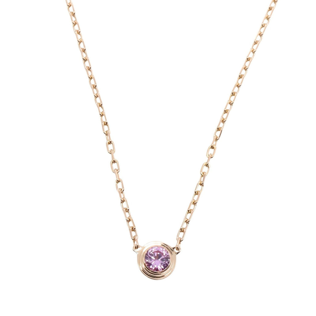 Pendant Necklace 18K Rose Gold With Pink Sapphire