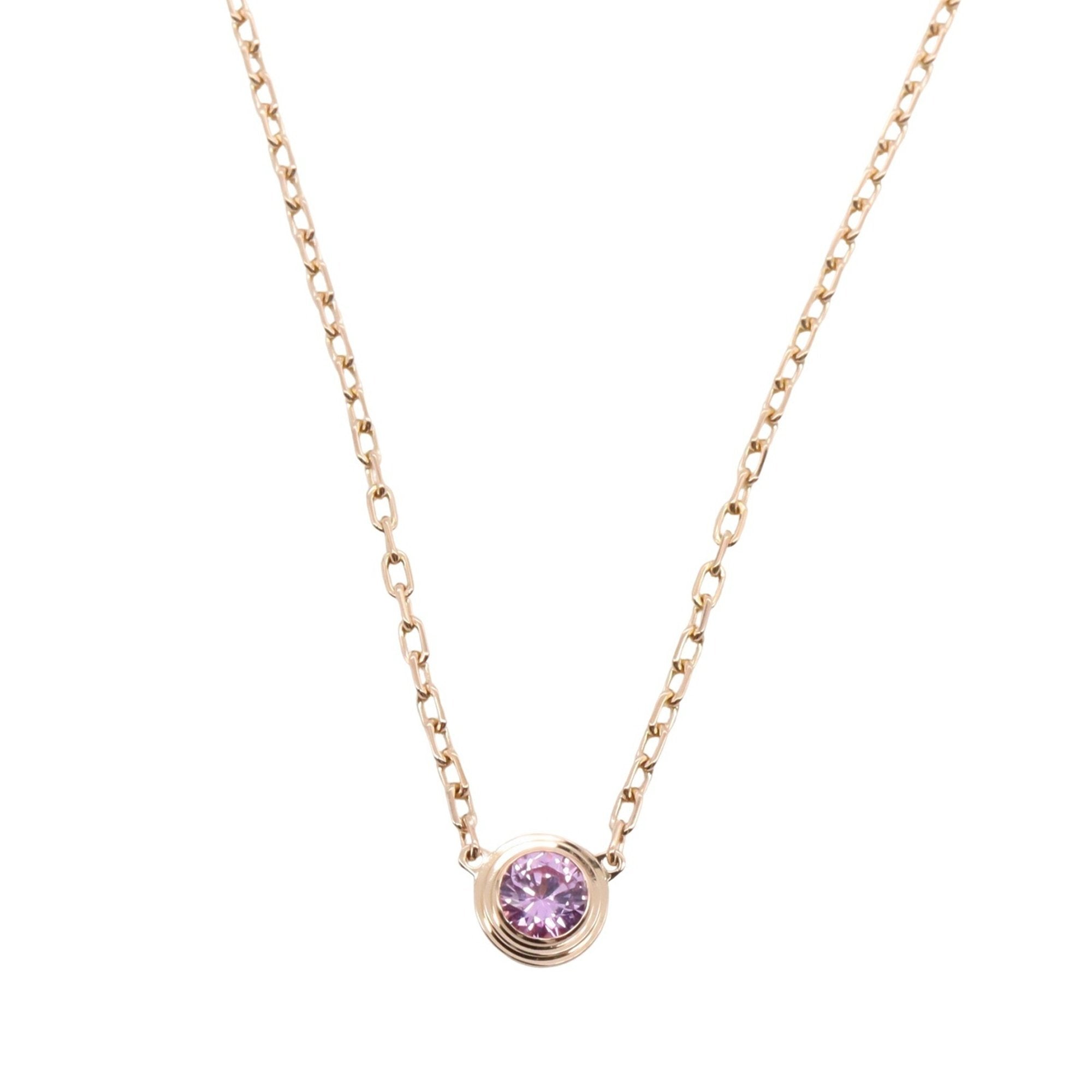 Pendant Necklace 18K Rose Gold With Pink Sapphire
