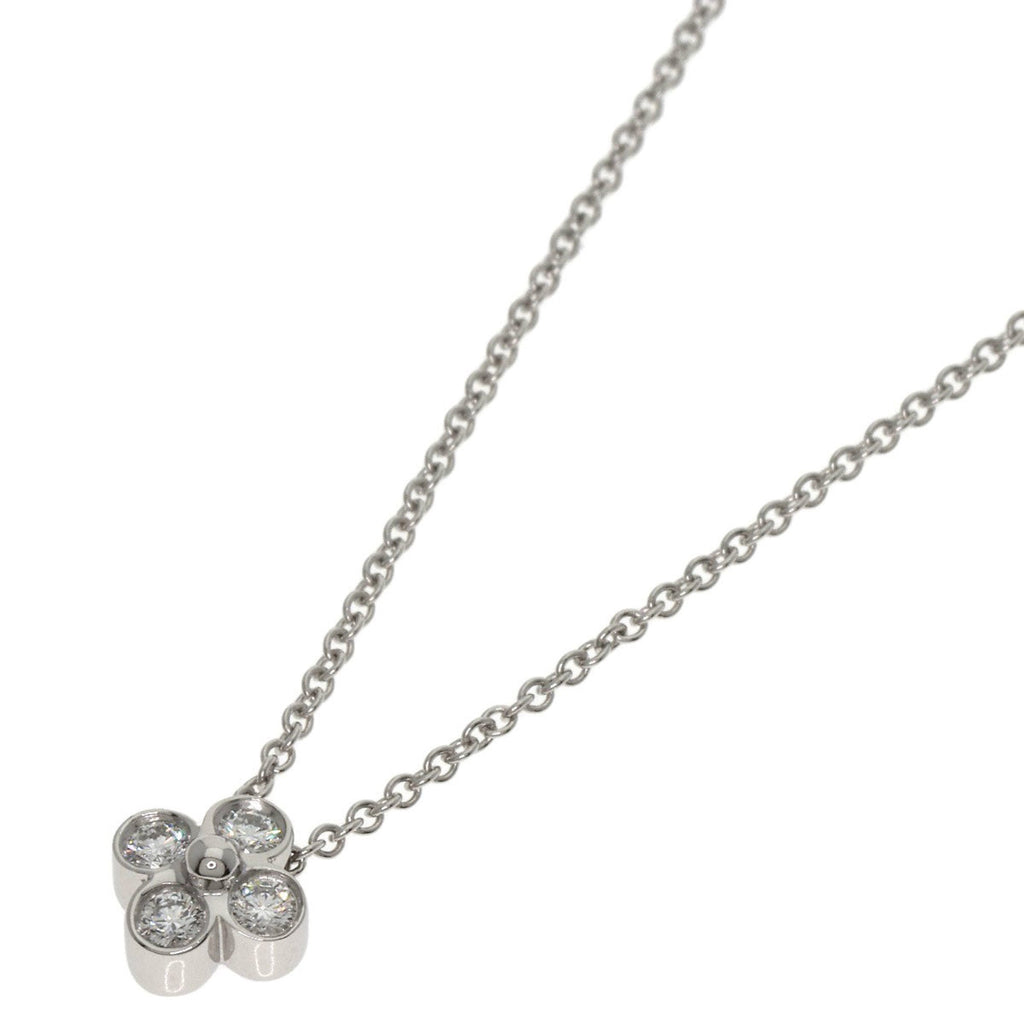 Bezel-Set Pendant Necklace Platinum with Diamond