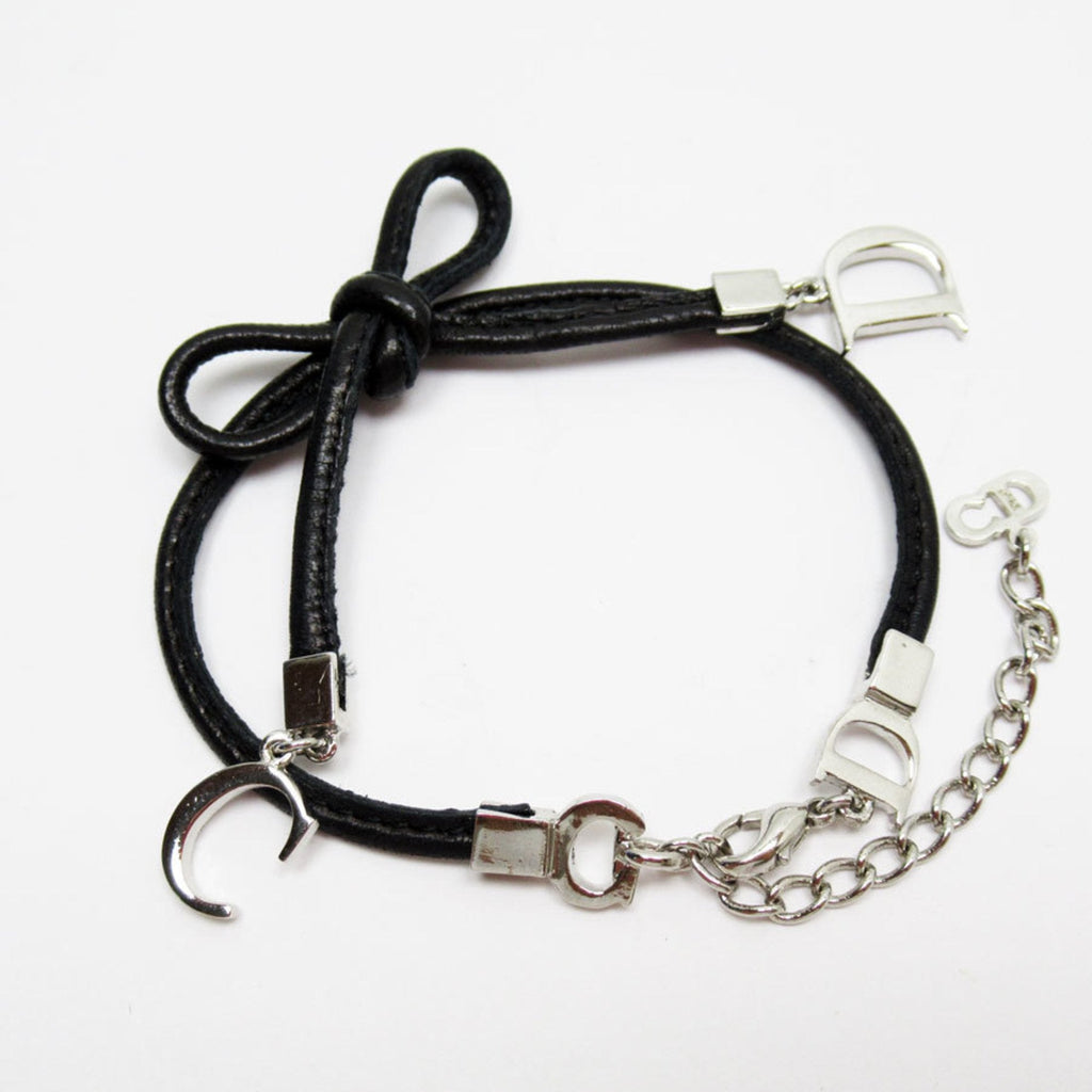 Bracelet Leather and Metal Black
