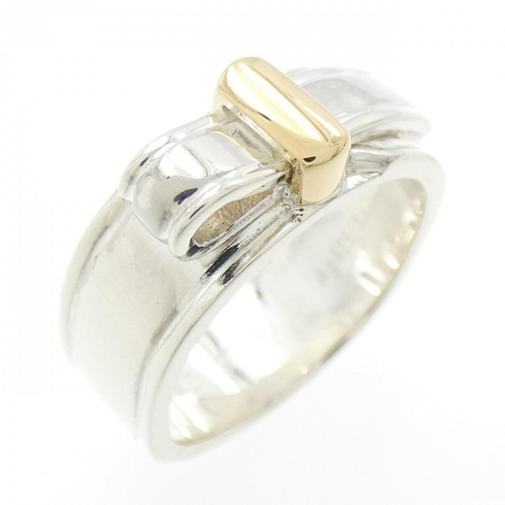 Band Ring Sterling Silver and 18K Yellow Gold