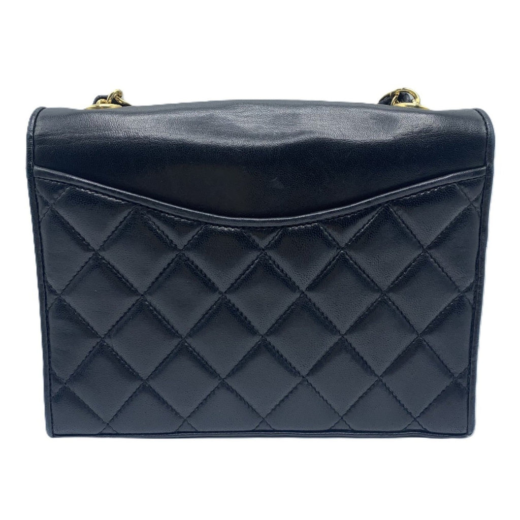 Vintage CC Full Flap Bag Quilted Lambskin Small
