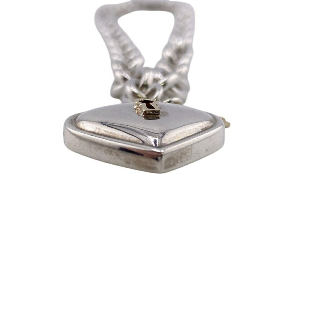 Heart Lock Chain Necklace Silver
