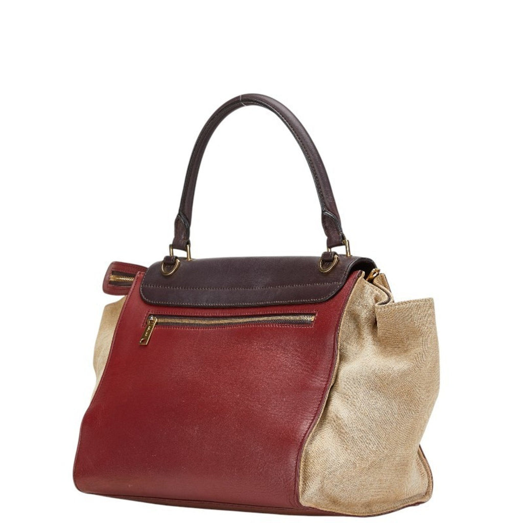 Trapeze Bag Leather with Canvas Medium