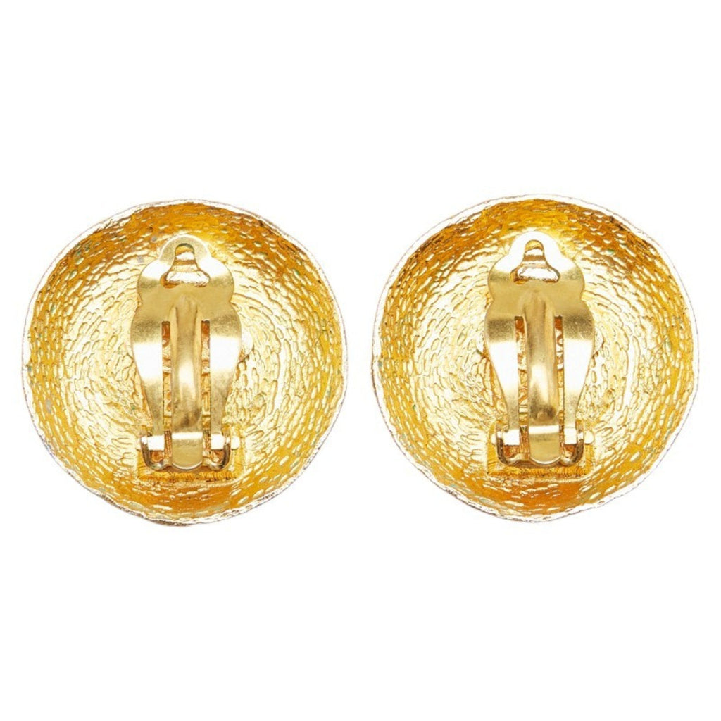 CC Logo Clip-On Earrings Metal Gold-Tone Metal