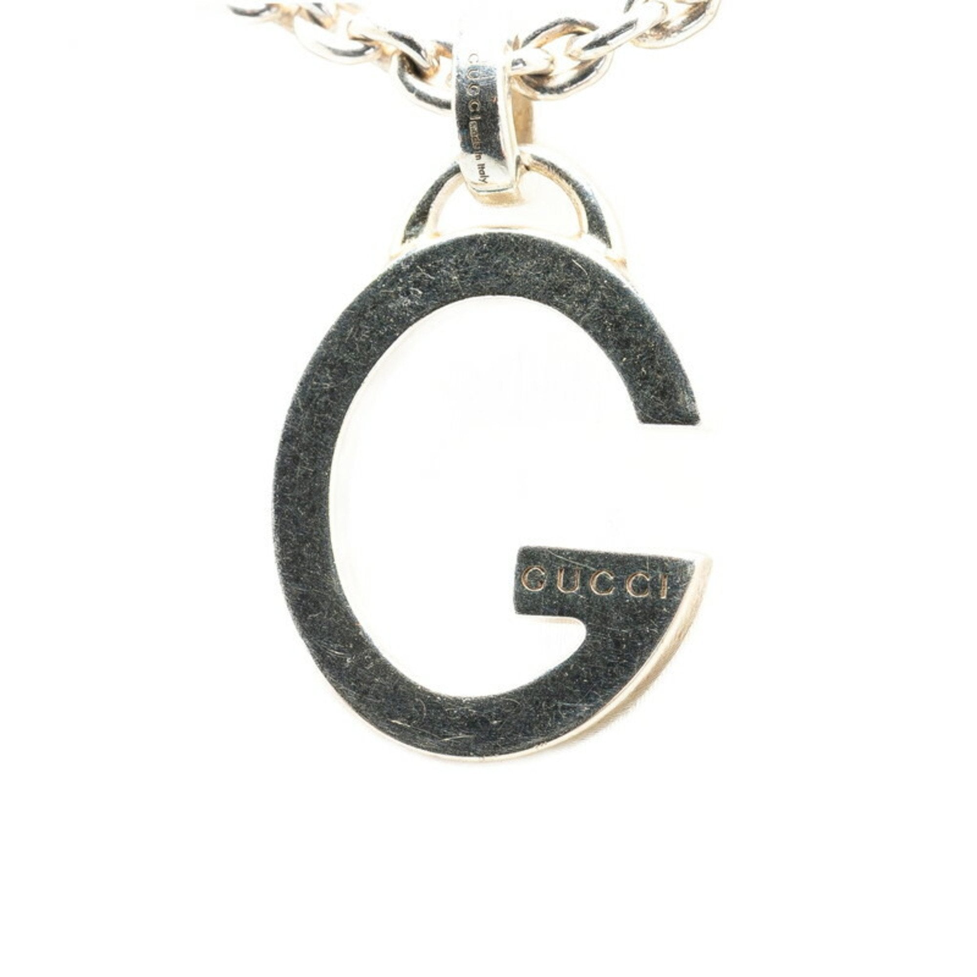 G Chain Pendant Necklace Sterling Silver