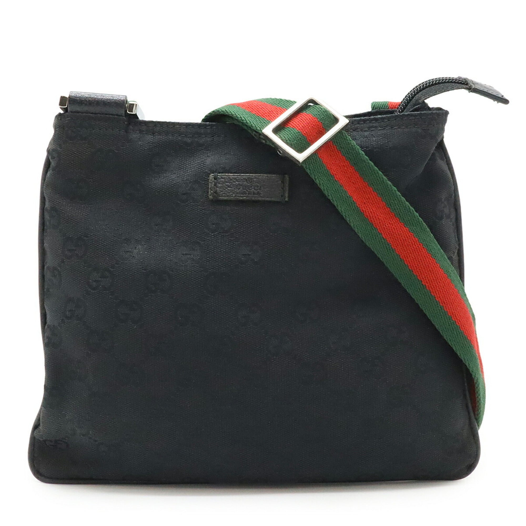 Web Strap Zip Messenger Bag GG Canvas Small