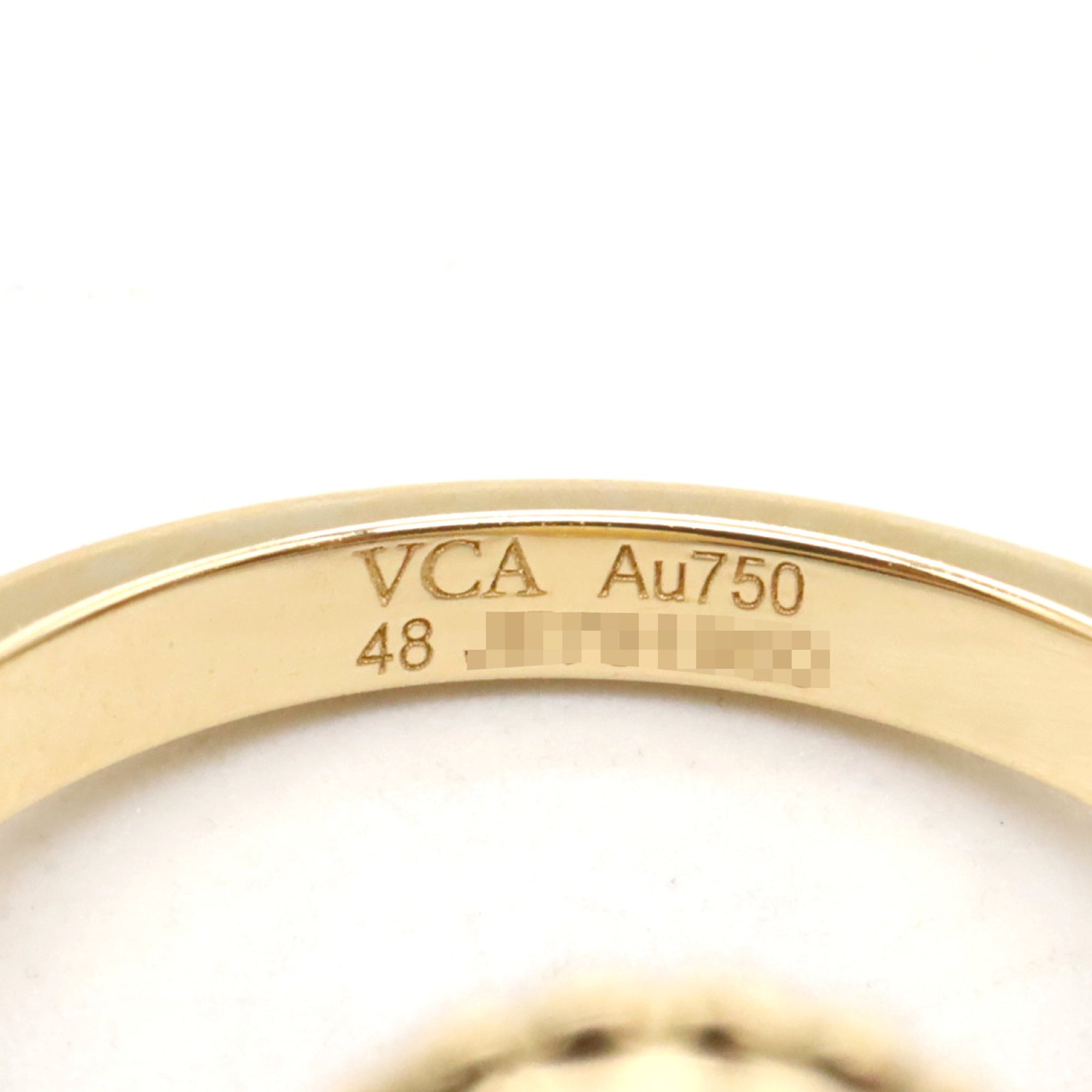 Vintage Alhambra Ring 18K Yellow Gold and Onyx