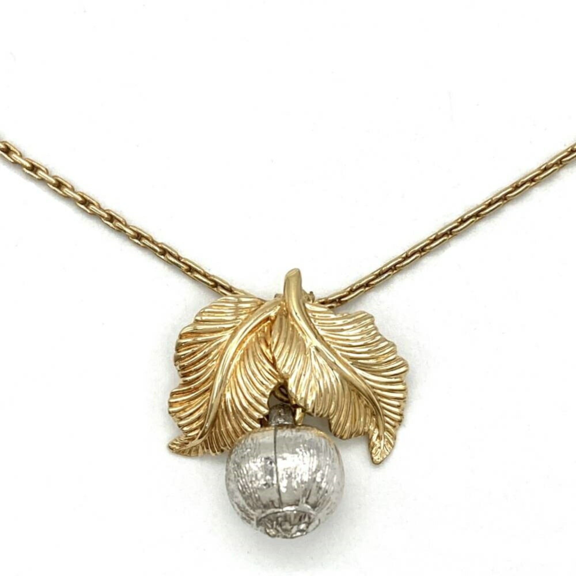 Leaf Combi Pendant Necklace Metal