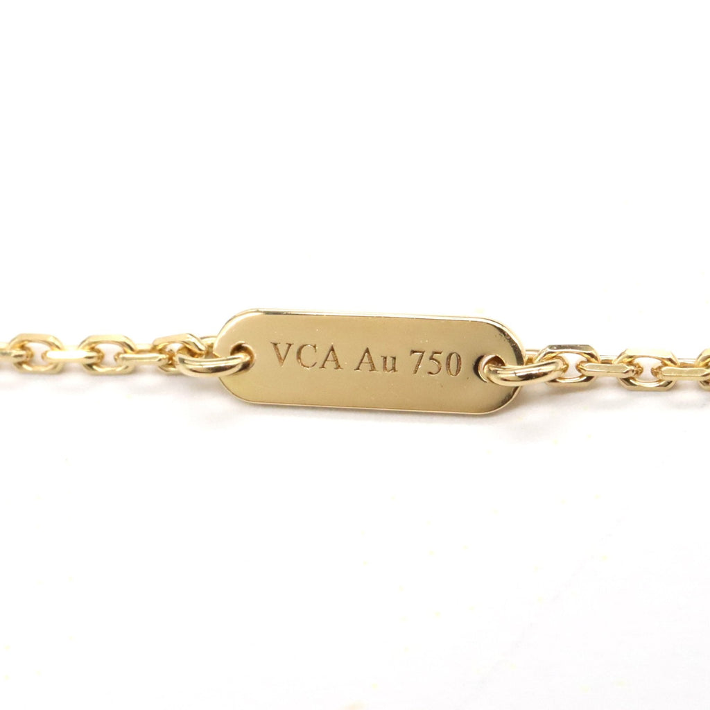 Vintage Alhambra Pendant Necklace 18K Yellow Gold and Onyx