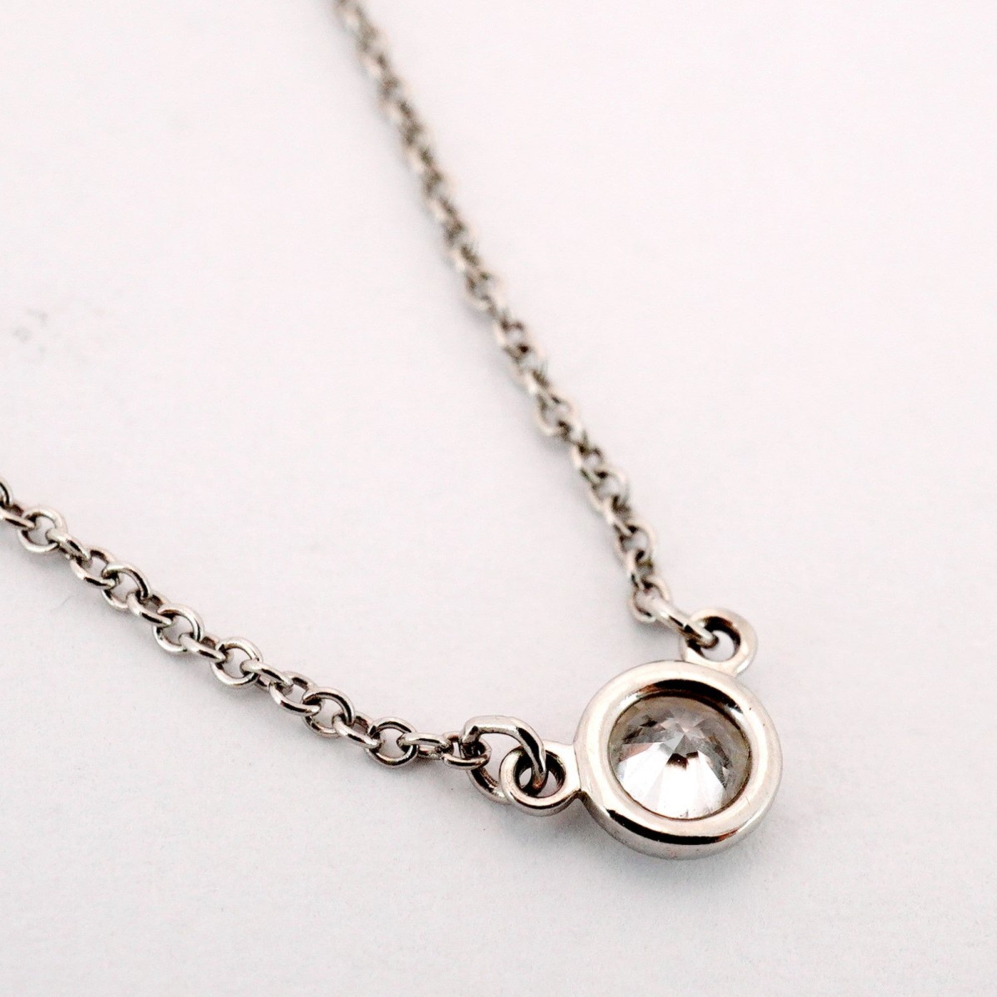 Elsa Peretti Diamonds By The Yard Pendant Necklace Platinum and Diamond