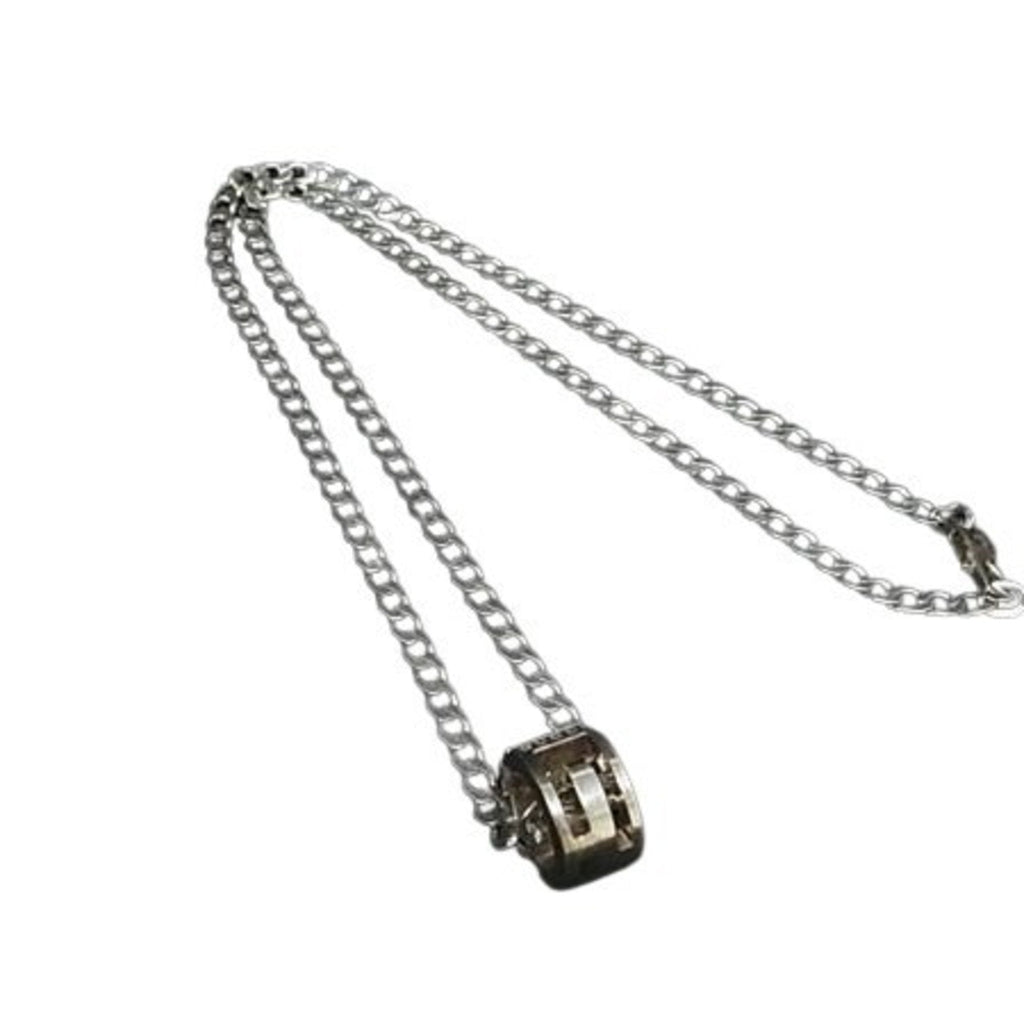 Cutout G Pendant Necklace Sterling Silver