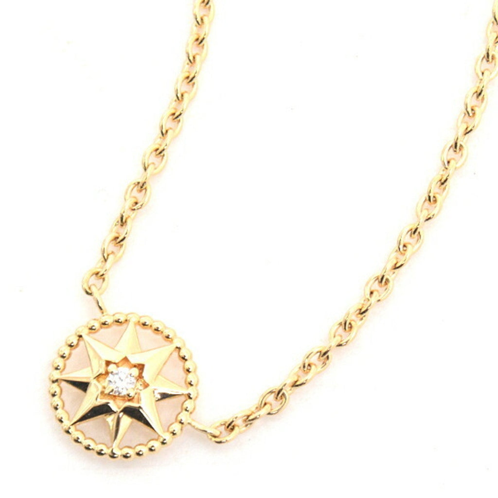 Rose Devan Pendant Necklace 18K Yellow Gold with Diamond