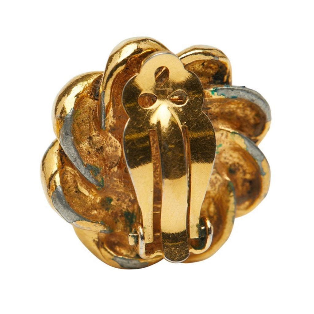 Earrings Pearl Gold-Tone Metal