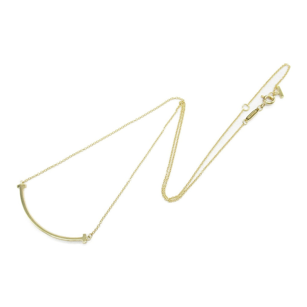 T Smile Pendant Necklace 18K Yellow Gold